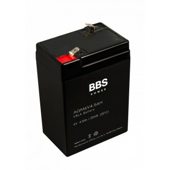 BBS Power VRLA AGM battery 6V 4.5Ah 